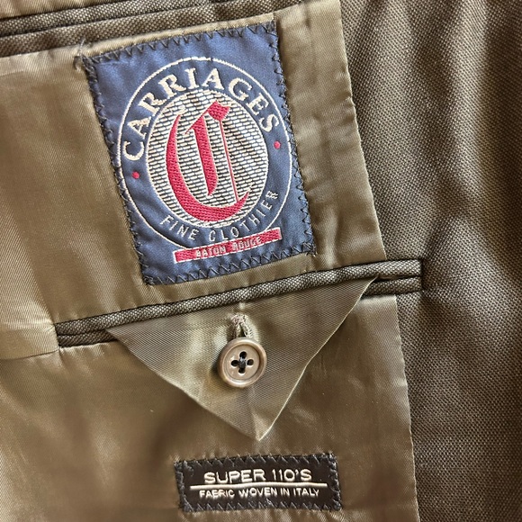 Dark green Jack Victor from Carriages Clothier woven in Italy suit. - Picture 3 of 6